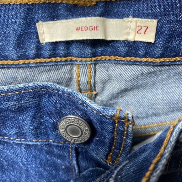 LEVI'S Wedgie Icon High-Rise Straight Leg Premium Jeans Medium Wash Size 27 - Picture 4 of 15